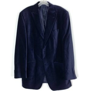 Bachrach dark blue velvet sport coat